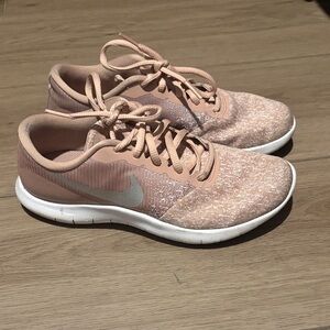 Nike Women's Blush and White Sneakers